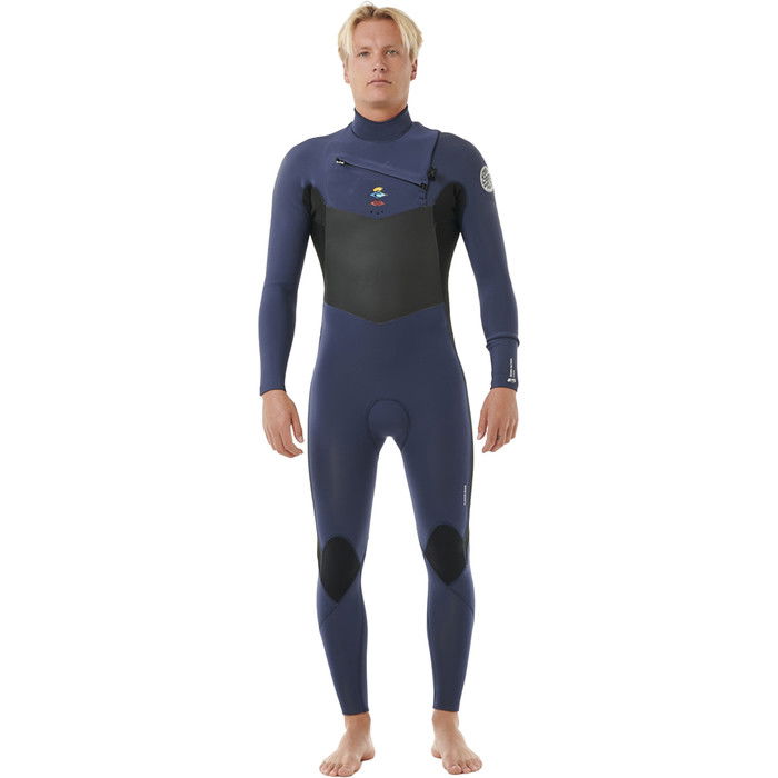 2024 Rip Curl Hombres Dawn Patrol 4/3mm Chest Zip Neopreno 157MFS - Navy