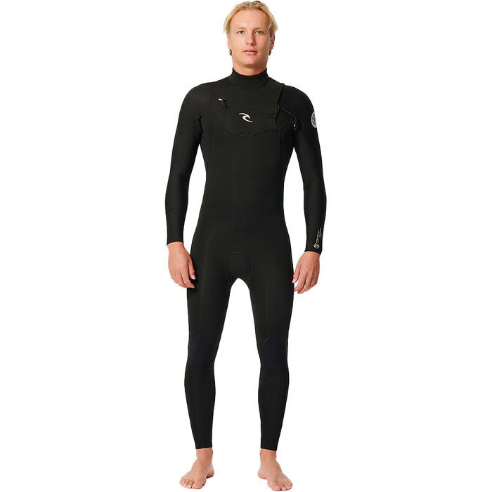 2024 Rip Curl Hombres Dawn Patrol Performance 3/2mm Chest Zip Neopreno 15EMFS - Black