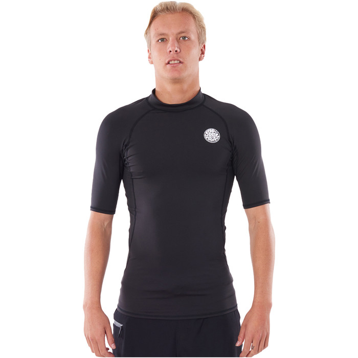 2024 Rip Curl Mens Thermopro 1mm Short Sleeve Thermal Vest WLYYBM - Black