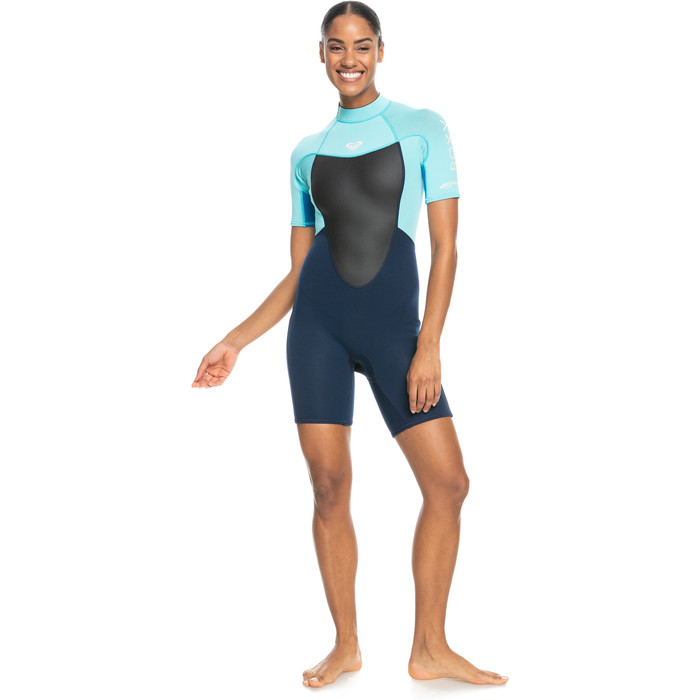 2024 Roxy Womens Prologue 2mm Back Zip Shorty Wetsuit ERJW503018 - Good Mood