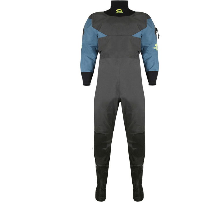 2024 Typhoon Hypercurve 4 Back Zip Drysuit with Socks 100170 - Teal / Grey