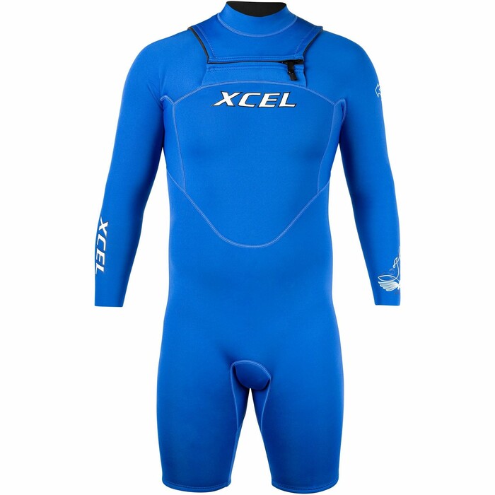 2024 Xcel Hombres Archy's X1 2mm Manga Larga Chest Zip Spring Shorty Neopreno MN211ZF3 - All Royal