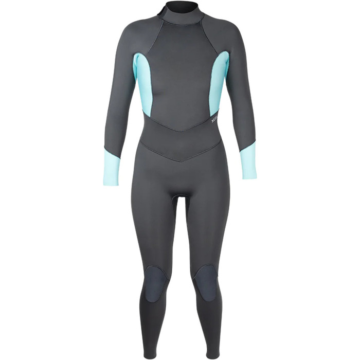 2024 Xcel Mujer Axis 4/3mm Back Zip Neopreno WN43AXG0G - Graphite / Glacier Blue