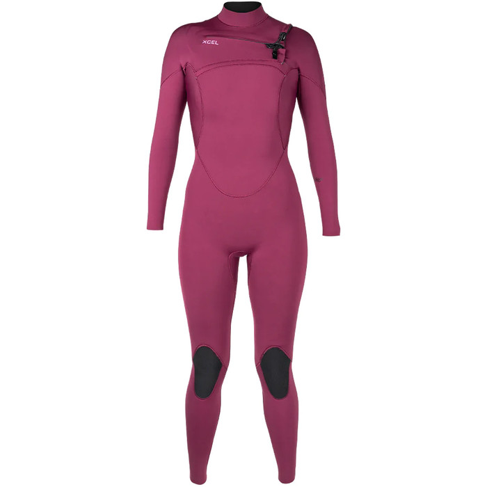 2024 Xcel Mujer Comp 3/2mm Chest Zip Neopreno WN32ZXC0P - All Plum