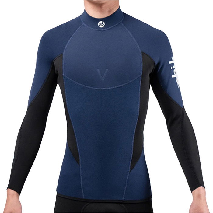 2023 Zhik Microfleece V 1mm Neoprene Long Sleeve Top DTP0520 - Navy