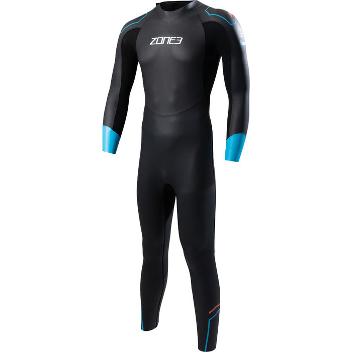 2024 Zone3 Mens Aspect Breaststroke Swim Wetsuit WS23MAPT101 - Black / Blue