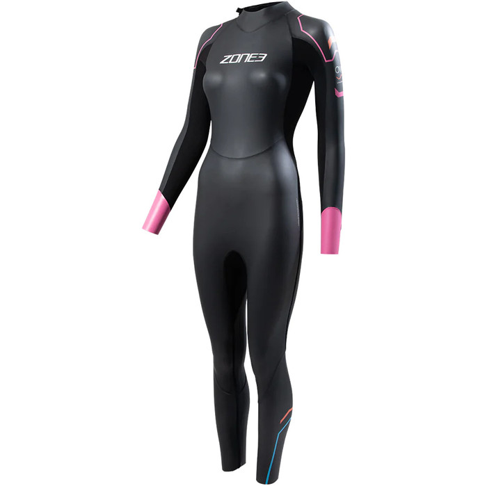 2024 Zone3 Mujer Aspect Breaststroke Back Zip Swim Neopreno WS23WAPT101 - Black / Pink