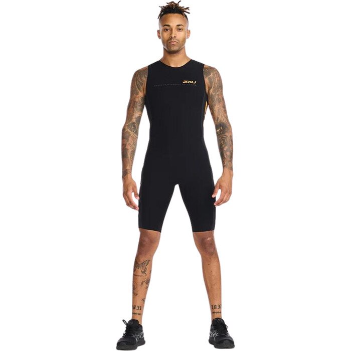 2024 2XU Hombres Propel Swimskin MT6658d - Black / Turmeric