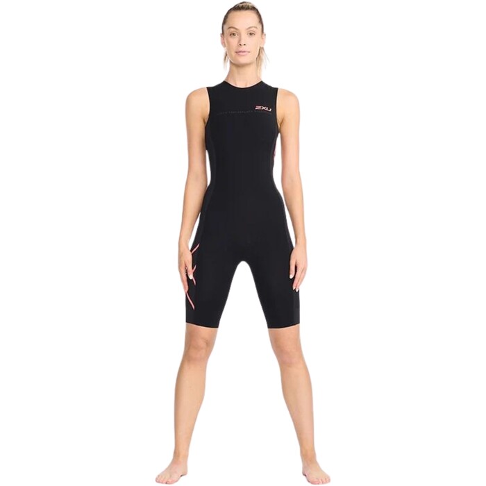 2024 2XU Womens Propel Swimskin WT6659d - Black / Hyper Coral