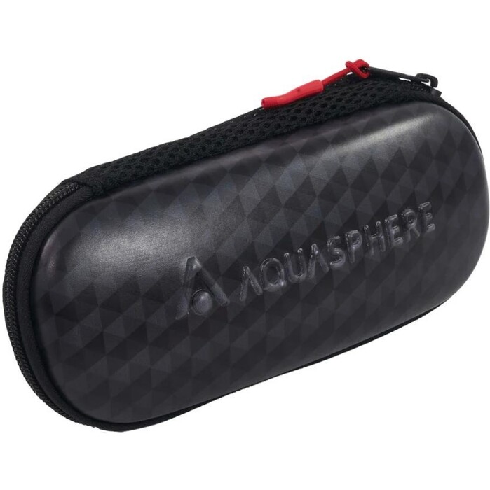 2024 Aquasphere Swim Goggle Case ST1760106 - Black / Red