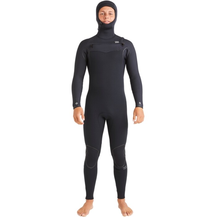 2024 Billabong Mens Furnace Natural 5/4mm Hooded Chest Zip Wetsuit ABYW200122 - Black