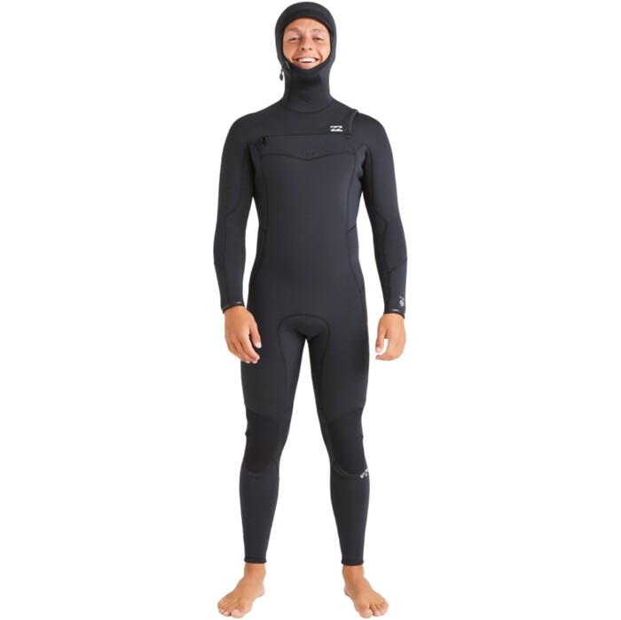 2024 Billabong Mens Absolute Natural 5/4mm Hooded Chest Zip Wetsuit ABYW200120 - Black