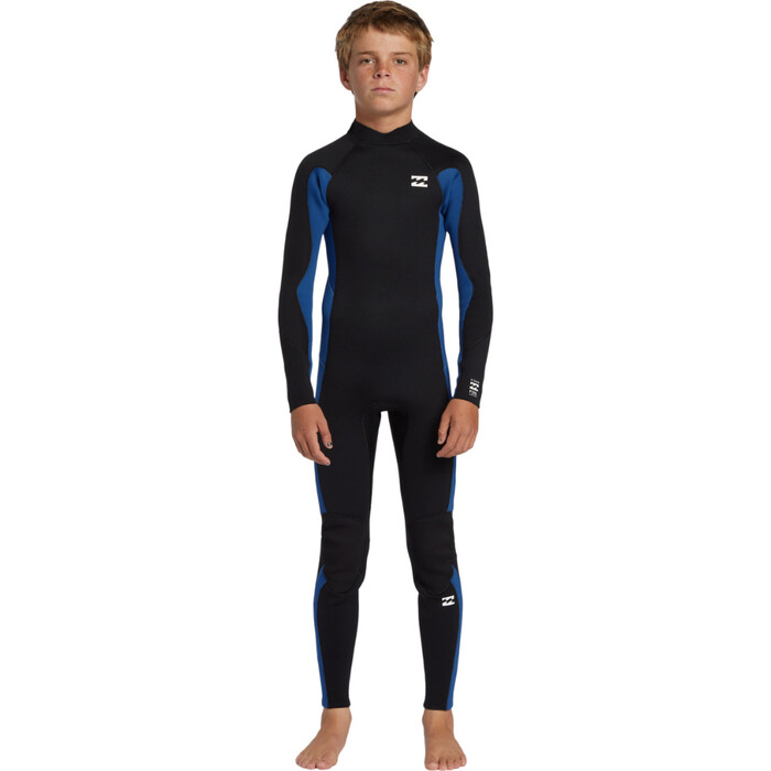 2024 Billabong Junior Foil 3/2mm Back Zip Neopreno ABBW100141 - Mid Blue