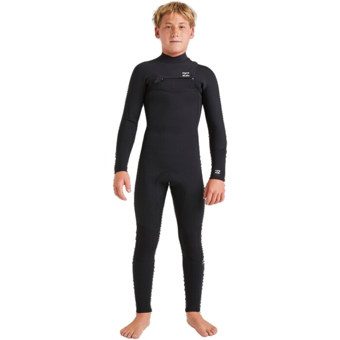 2024 Billabong Junior Foil 5/4mm Chest Zip Neopreno ABBW100156 - Black