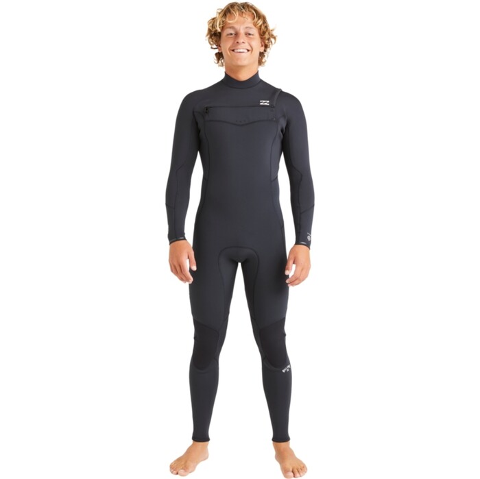 2024 Billabong Hombres Absolute Natural 4/3mm Chest Zip Neopreno ABYW100258 - Black