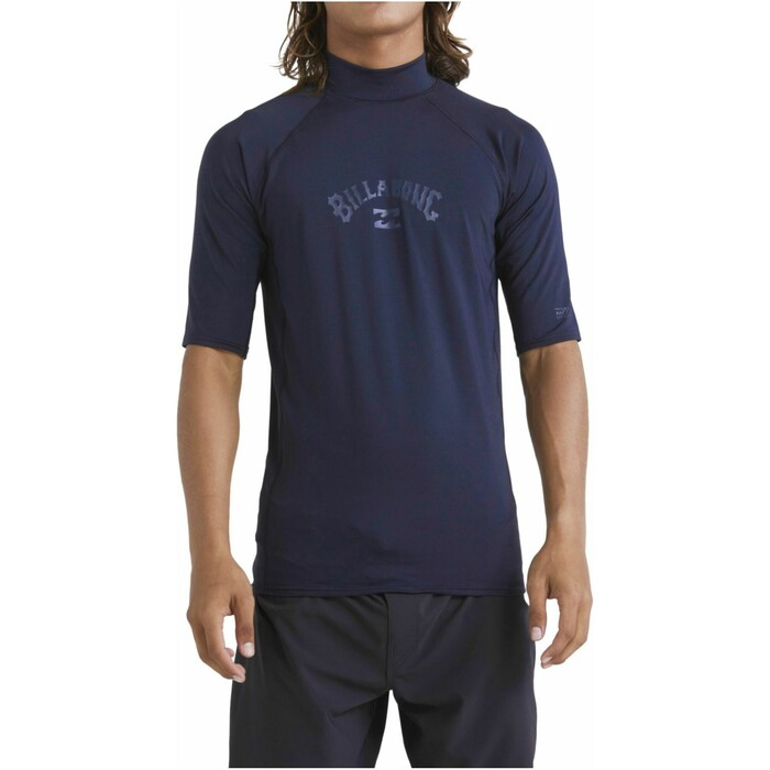 2024 Billabong Hombres Chaleco De Lycra Manga Corta Arch Wave UV50 ABYWR03030 - Navy