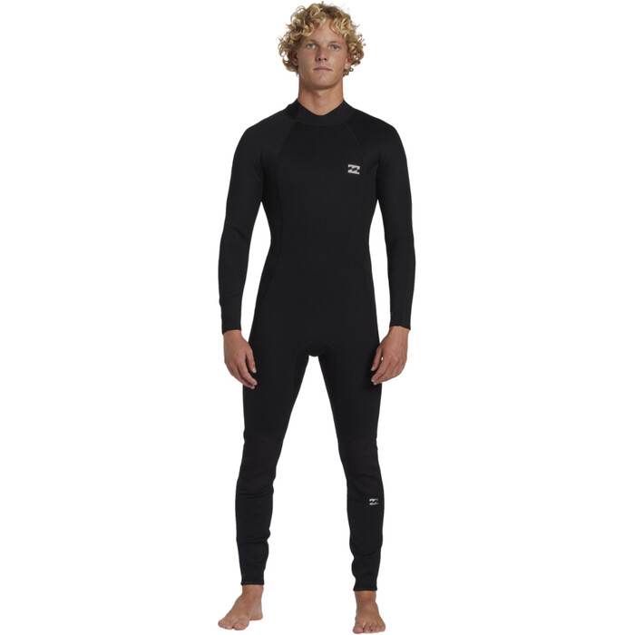 2024 Billabong Mens Foil 3/2mm Back Zip GBS Wetsuit ABYW100234 - Black