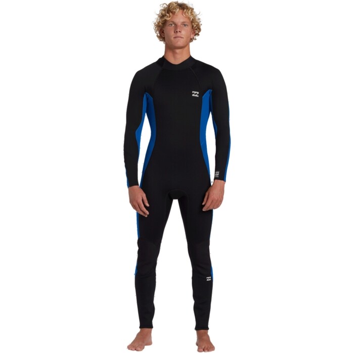 2024 Billabong Mens Foil 3/2mm Back Zip GBS Wetsuit ABYW100234 - Mid Blue