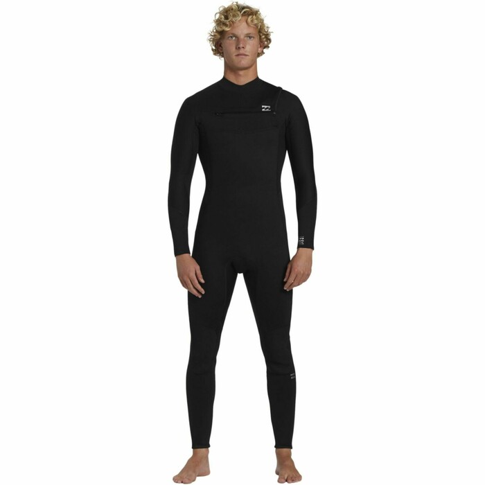 2024 Billabong Mens Foil 3/2mm Chest Zip GBS Wetsuit ABYW100243 - Black