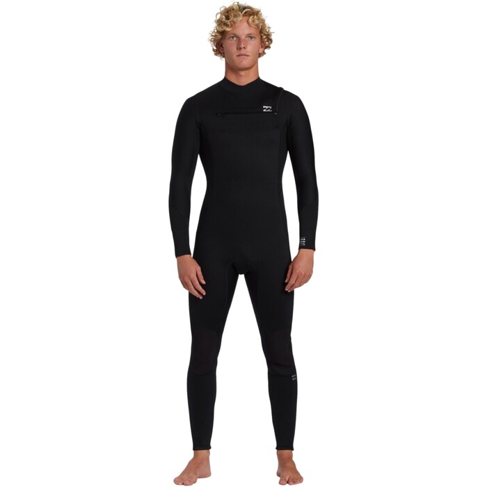 2024 Billabong Hombres Foil 5/4mm Chest Zip Neopreno ABYW100270 - Black