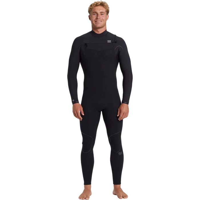 2024 Billabong Mens Furnace Natural 4/3mm Chest Zip Wetsuit ABYW100265 - Black