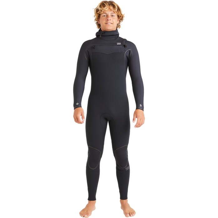 2024 Billabong Mens Furnace Natural 6/5mm Hooded Chest Zip Wetsuit ABYW200121 - Black