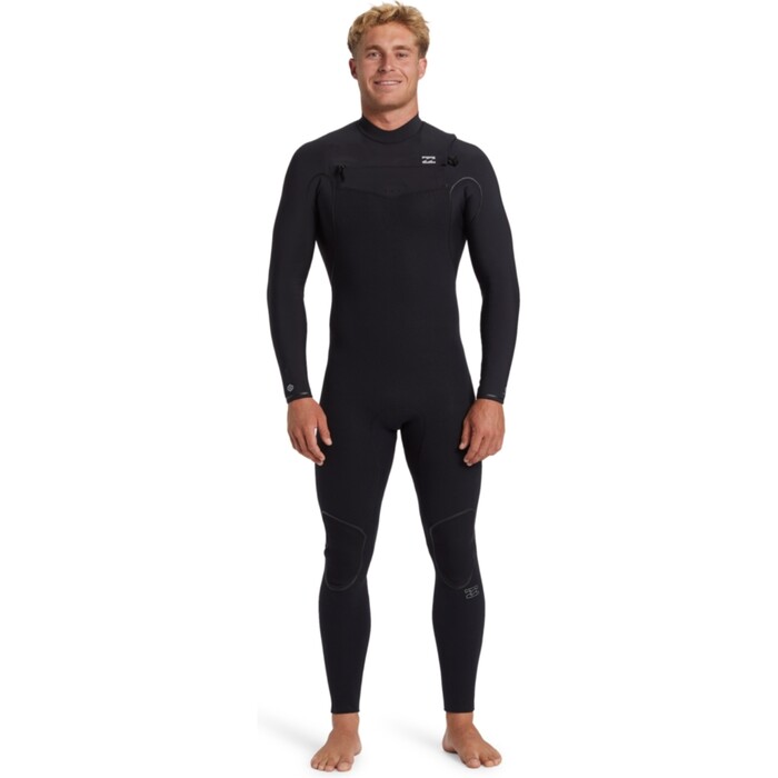 2024 Billabong Mens Furnace Natural 3/2mm Chest Zip Wetsuit ABYW100264 - Black