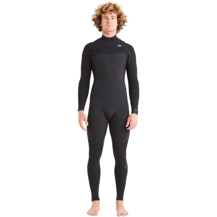 2024 Billabong Hombres Revolution 4/3mm Chest Zip Neopreno ABYW100177 - Black