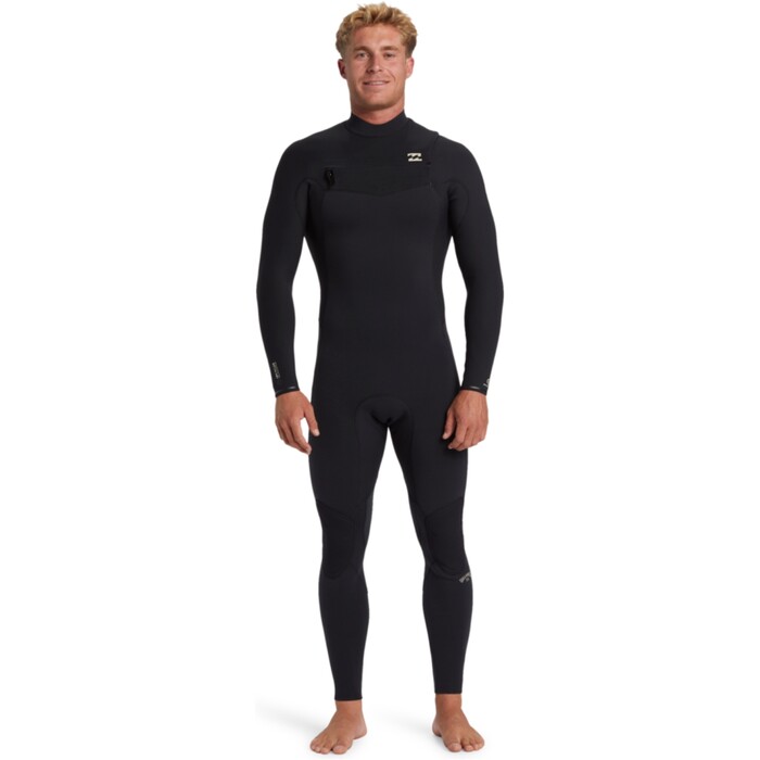 2024 Billabong Hombres Revolution Natural 4/3mm Chest Zip Neopreno ABYW100267 - Black