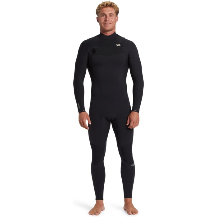 2024 Billabong Mens Revolution Natural 3/2mm Chest Zip Wetsuit ABYW100266 - Black