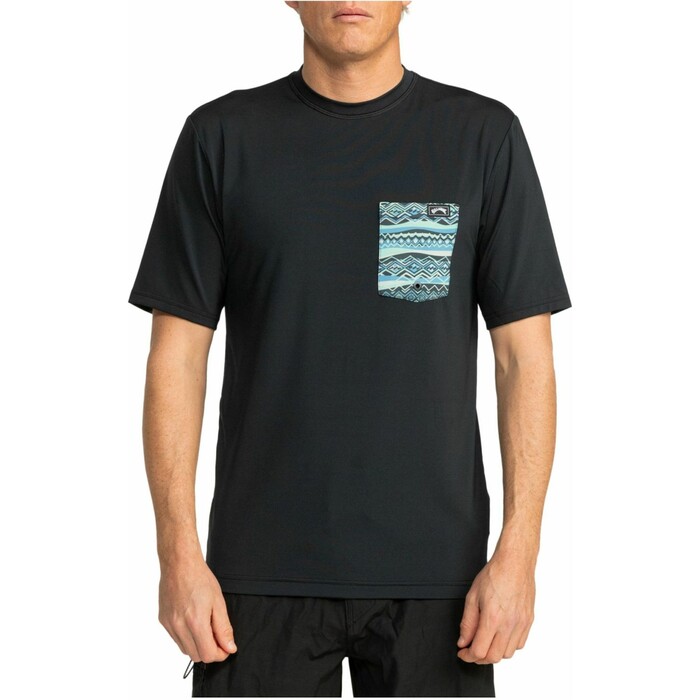 2024 Billabong Mens Team Pocket UV50 Short Sleeve Surf T-Shirt EBYWR03004 - Black