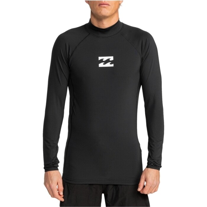 2024 Billabong Hombres Waves All Day UV50 Chaleco De Licra De Manga Larga EBYWR00102 - Black