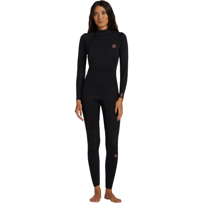 2024 Billabong Mujer Foil 3/2mm Back Zip Gbs Neopreno ABJW100184 - Black