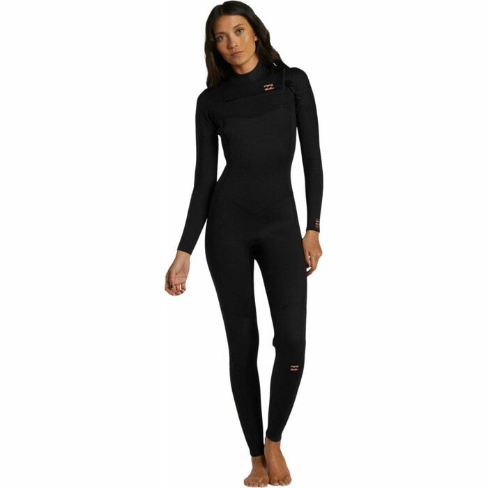 2024 Billabong Mujer Foil 3/2mm Chest Zip Neopreno ABJW100187 - Black