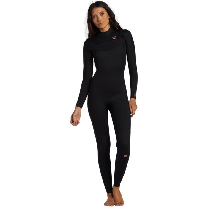 2024 Billabong Womens Foil 5/4mm Chest Zip wetsuit ABJW100213 - Black