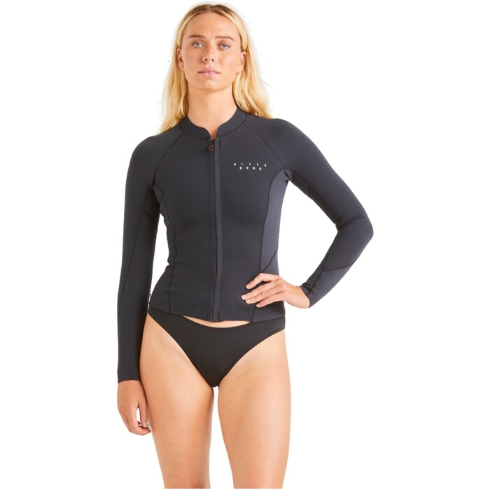 2024 Billabong Womens Peeky 1mm Wetsuit Jacket ABJW800100 - Black