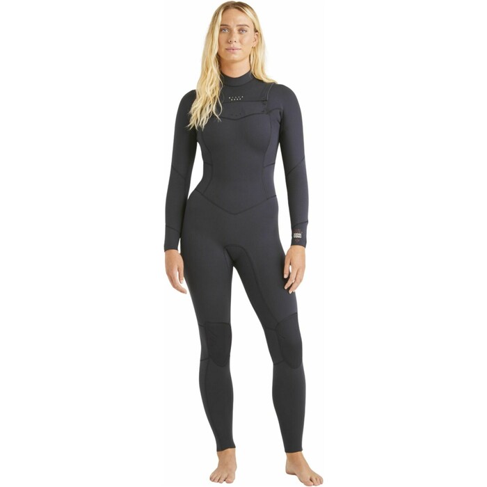 2024 Billabong Mujer Salty Dayz 3/2mm Chest Zip Neopreno ABJW100121 - Black