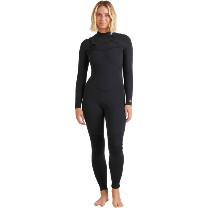 2024 Billabong Mujer Salty Dayz Natural 4/3mm Chest Zip Neopreno ABJW100196 - Black