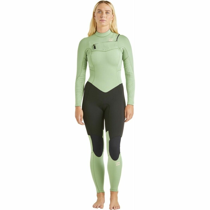 2024 Billabong Womens Synergy 3/2mm Chest Zip Wetsuit ABJW100174 - Kelp Forest