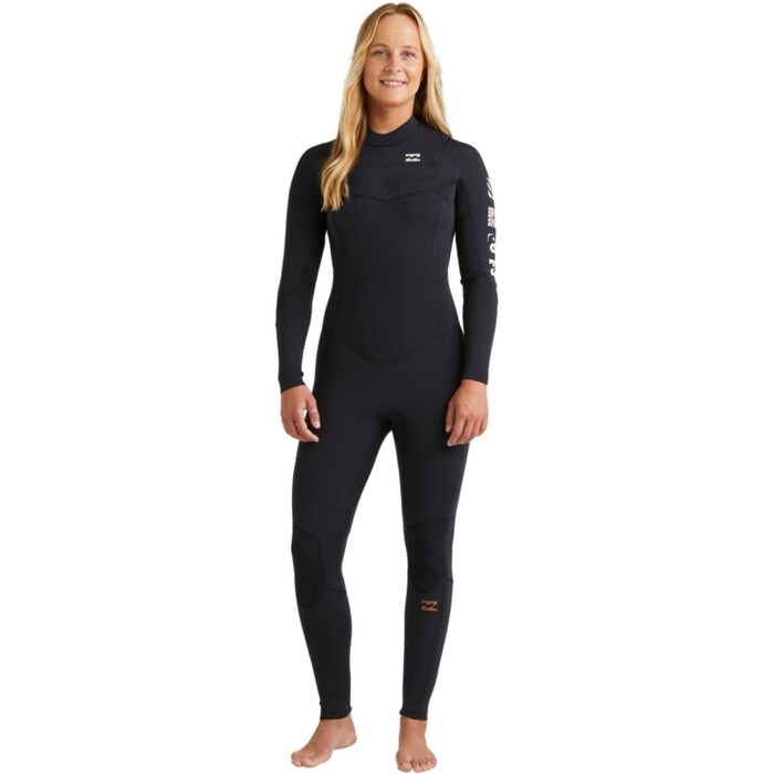 2024 Billabong Womens Synergy Natural 3/2mm Chest Zip Wetsuit ABJW100208 - Night Fall