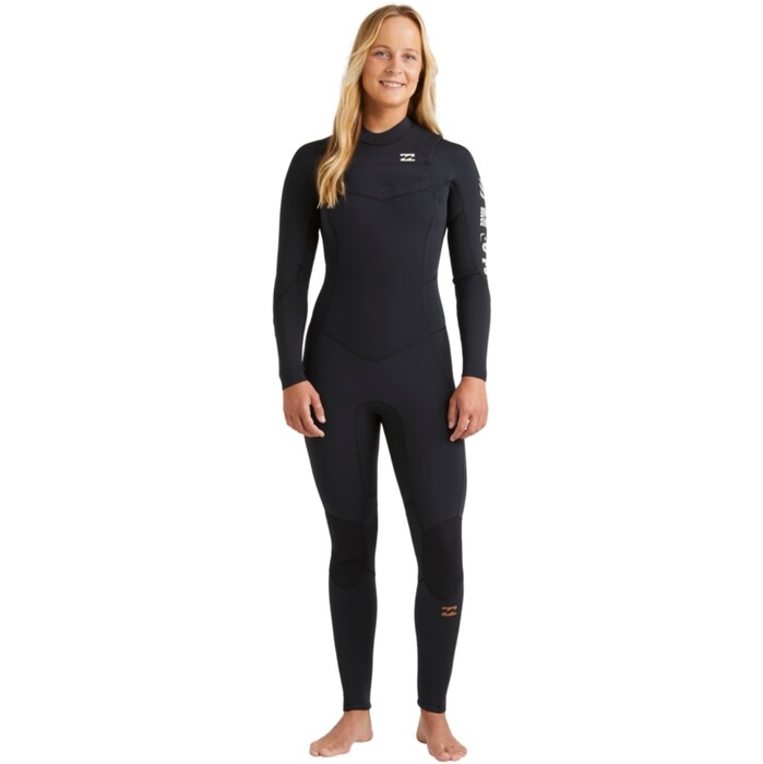 2024 Billabong Mujer Synergy Natural 5/4mm Chest Zip Neopreno ABJW100210 - Night Fall