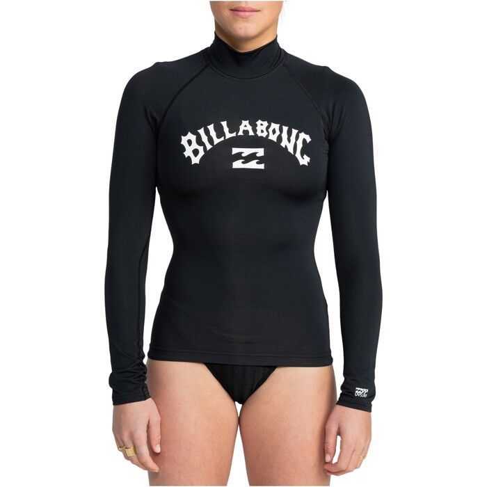 2024 Billabong Mujer Chaleco De Licra De Manga Larga Tropic Surf EBJWR03020 - Black