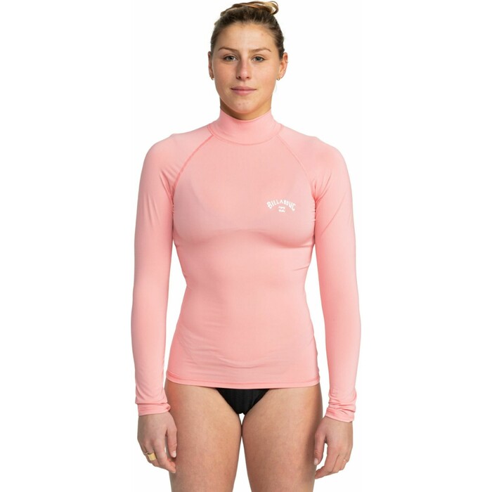 2024 Billabong Womens Tropic Surf UV50 Long Sleeve Rash Vest EBJWR03014 - Flamingo