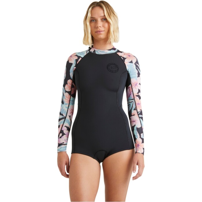 2024 Billabong Womens Spring Fever Natural 2mm Long Sleeve Springsuit ABJW400130 - Nights In Paradise