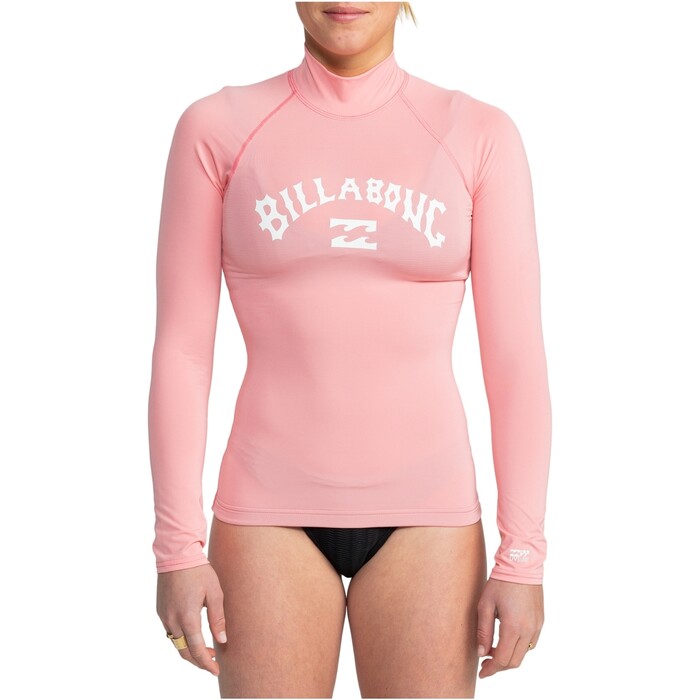 2024 Billabong Mujer Chaleco De Licra De Manga Larga Tropic Surf EBJWR03020 - Flamingo