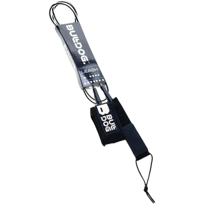 2024 Bulldog Surf Knee Leash BD-BDLK-BK - Black / Blanco