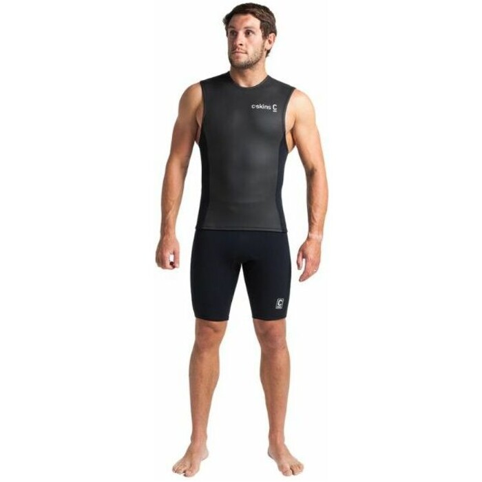 2024 C- Skins Hombres Legend 2/ 2mm Neopreno Traje Chaleco C-LE22VE - Black