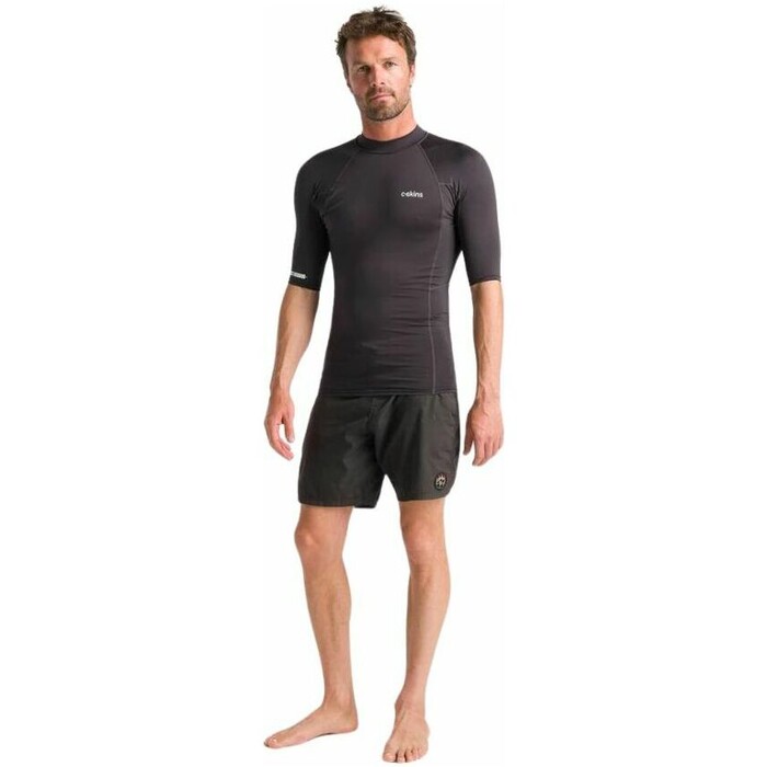 2024 C-Skins Mens NuWave UV Basics Short Sleeve Rash Vest C-NLYSSMC - Anthracite