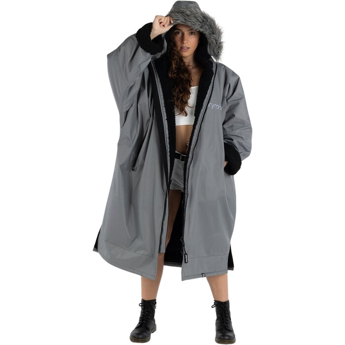 2024 Dryrobe Adulto Advance Cambiador De Manga Larga Robe LS-DA-CHAR-BLK - Charcoal