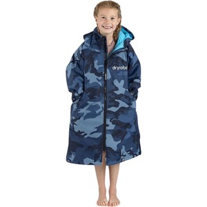 2024 Dryrobe Advance Junior Cambio De Manga Largo Robe V3KSLSDA - Blue Camo / Blue